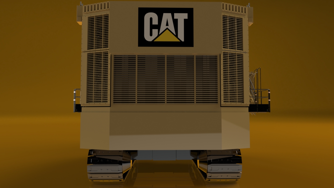 Caterpillar CAT 6021B大型挖掘机造型3D建模图纸 Solidworks设计